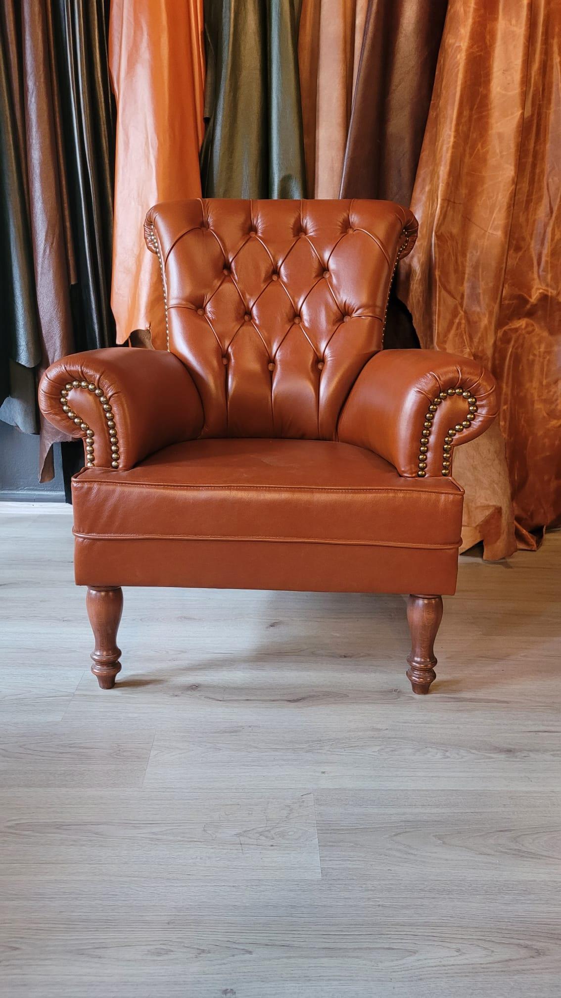 3A MOBİLYA İTALYAN   HAKİKİ DERİ OTTOMAN FERMAN BERJER 