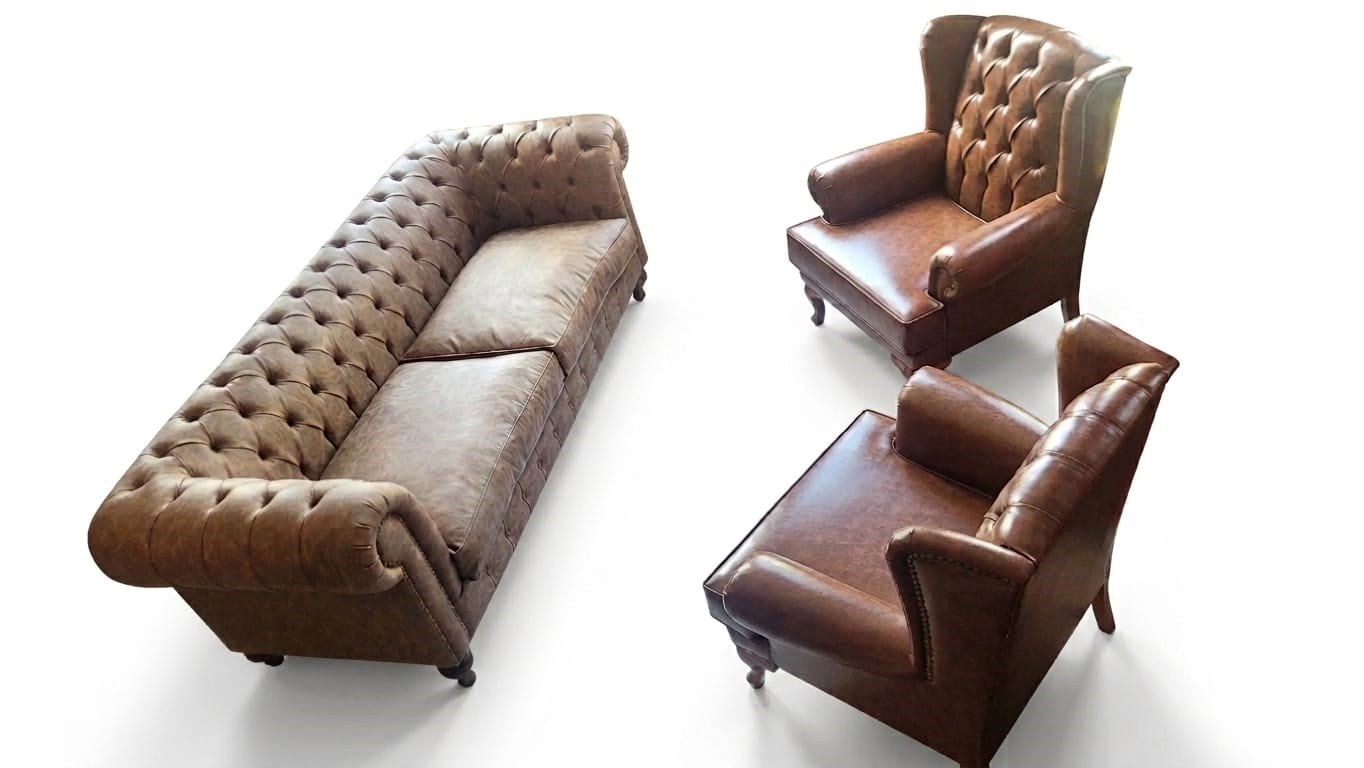 3A MOBİLYA KENSINGTON CHESTERFIELD TAKIM 3+1+1
