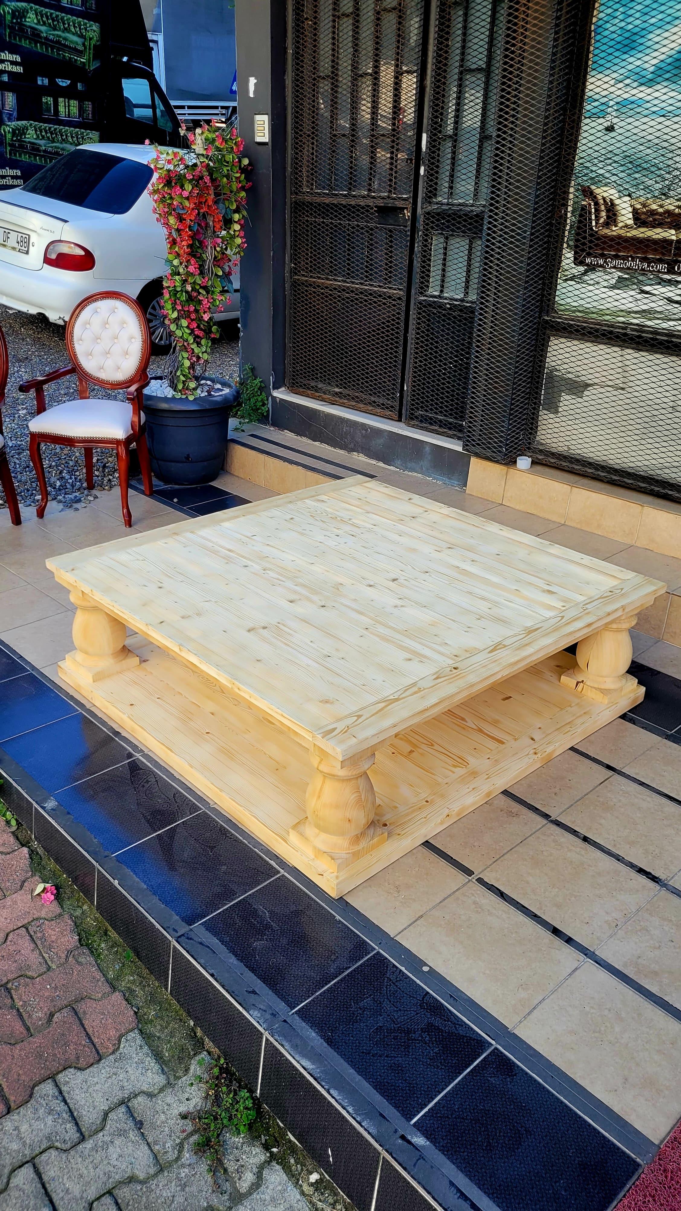 3A MOBİLYA LOUİS LADİN AĞACI SEHPA 