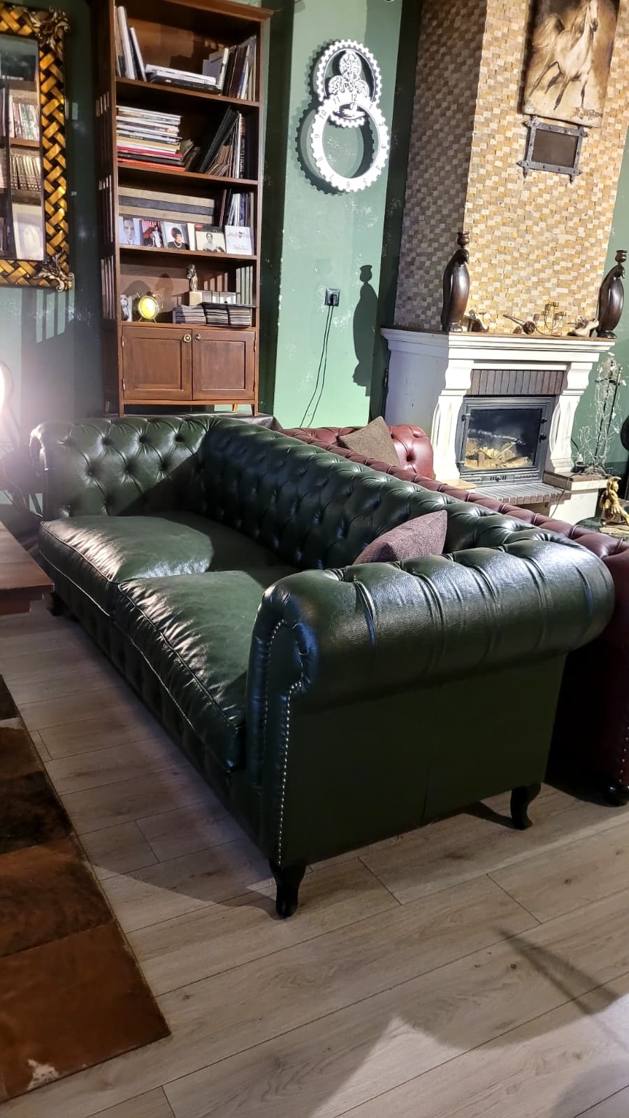 3A MOBİLYA MAYA GREEN CHESTERFİELD 