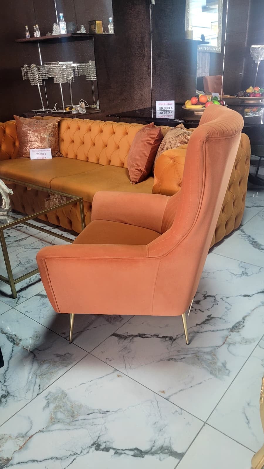 3A MOBİLYA ORANGE MODERN BERJER 