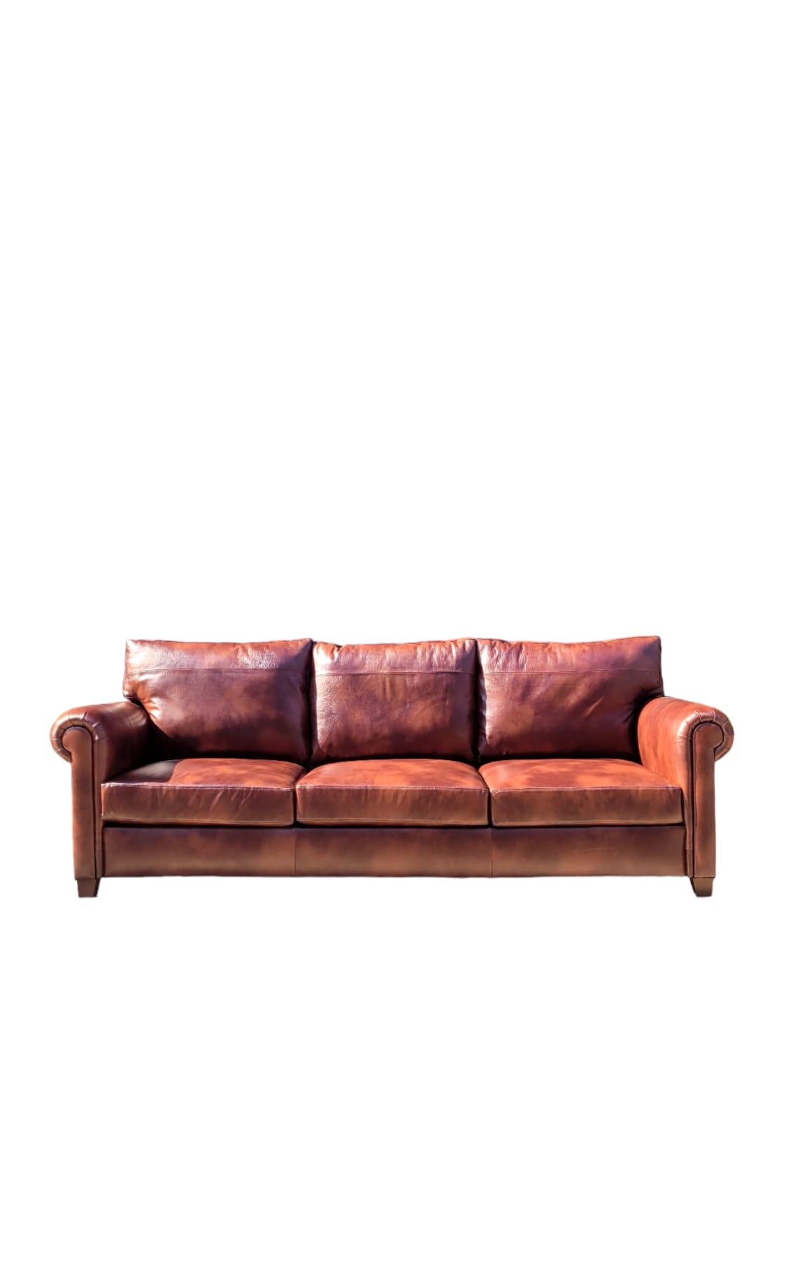 3A MOBİLYA REAL LEATHER BURGUNDY LUXURY  KANEPE