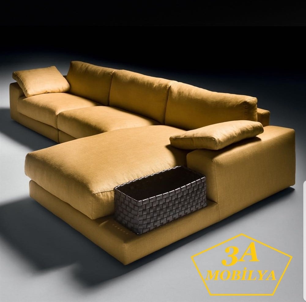 3A MOBİLYA YELLOW QUEEN L KANEPE