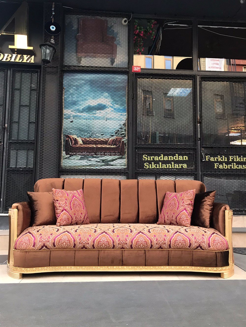 3A MOBİLYA ZARİFE ALTIN VARAK KOLTUK 