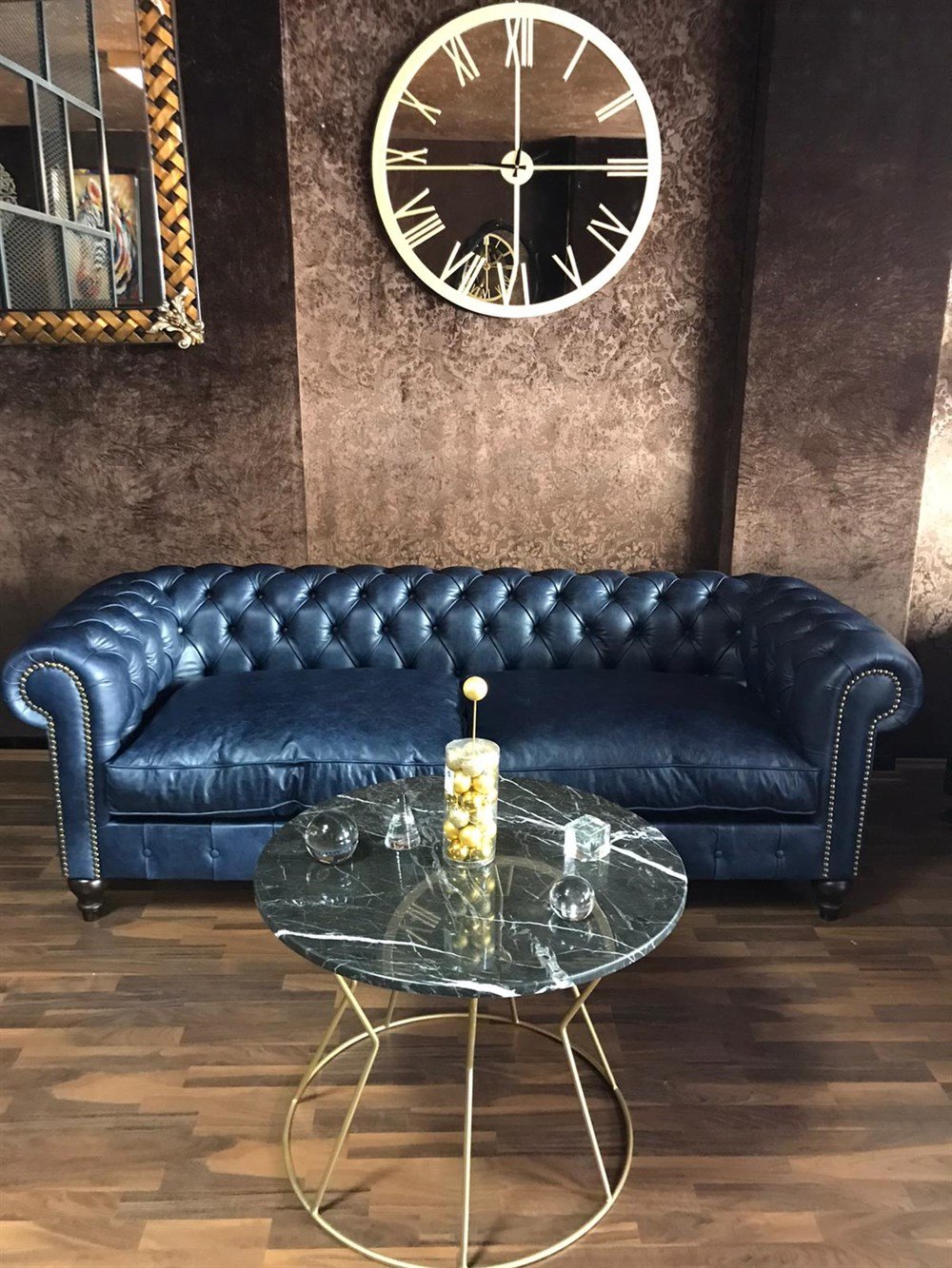 3A PREMİUM HAKİKİ DERİ CHESTERFİELD 