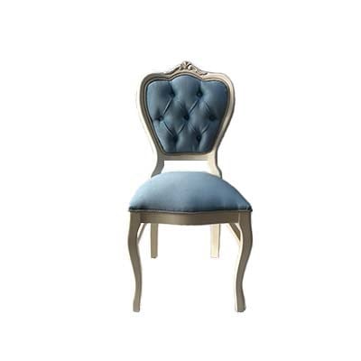 3A Mobilya Oymalı Kapitoneli Sandalye-Mavi