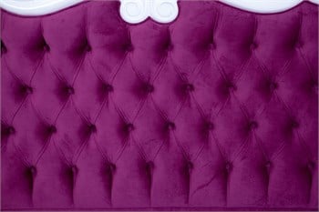 3A Mobilya Kuğu Oymalı Yatak Başı - Mor