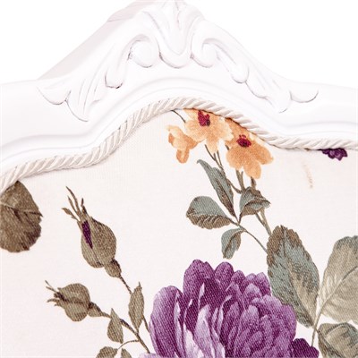 3A Mobilya Salkım Hanım Oymalı Sandalye - Beyaz/Mor