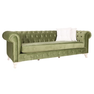 3A Mobilya Long Green Chesterfield