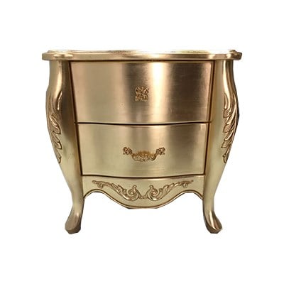 3A Mobilya Bombeli Altın Yaprak Varaklı El Oyması Komedin