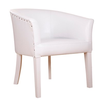 3A Mobilya Beyaz Oval Berjer