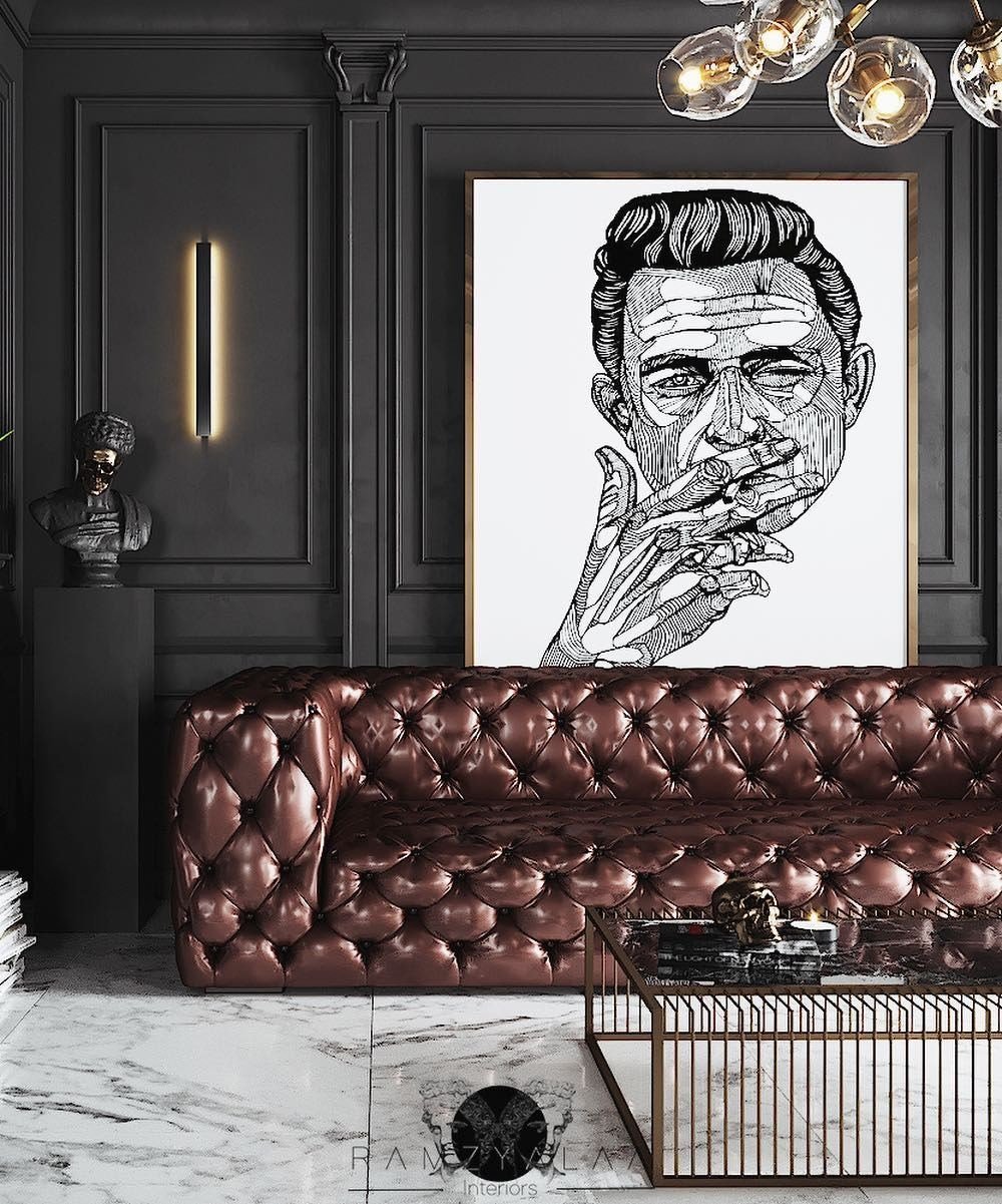 BUFFOLA DARK BROWN REAL LEATHER 3A HANDMADE CHESTERFİELD