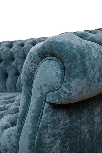 3A Mobilya Petreol Green Chesterfield - Yeşil