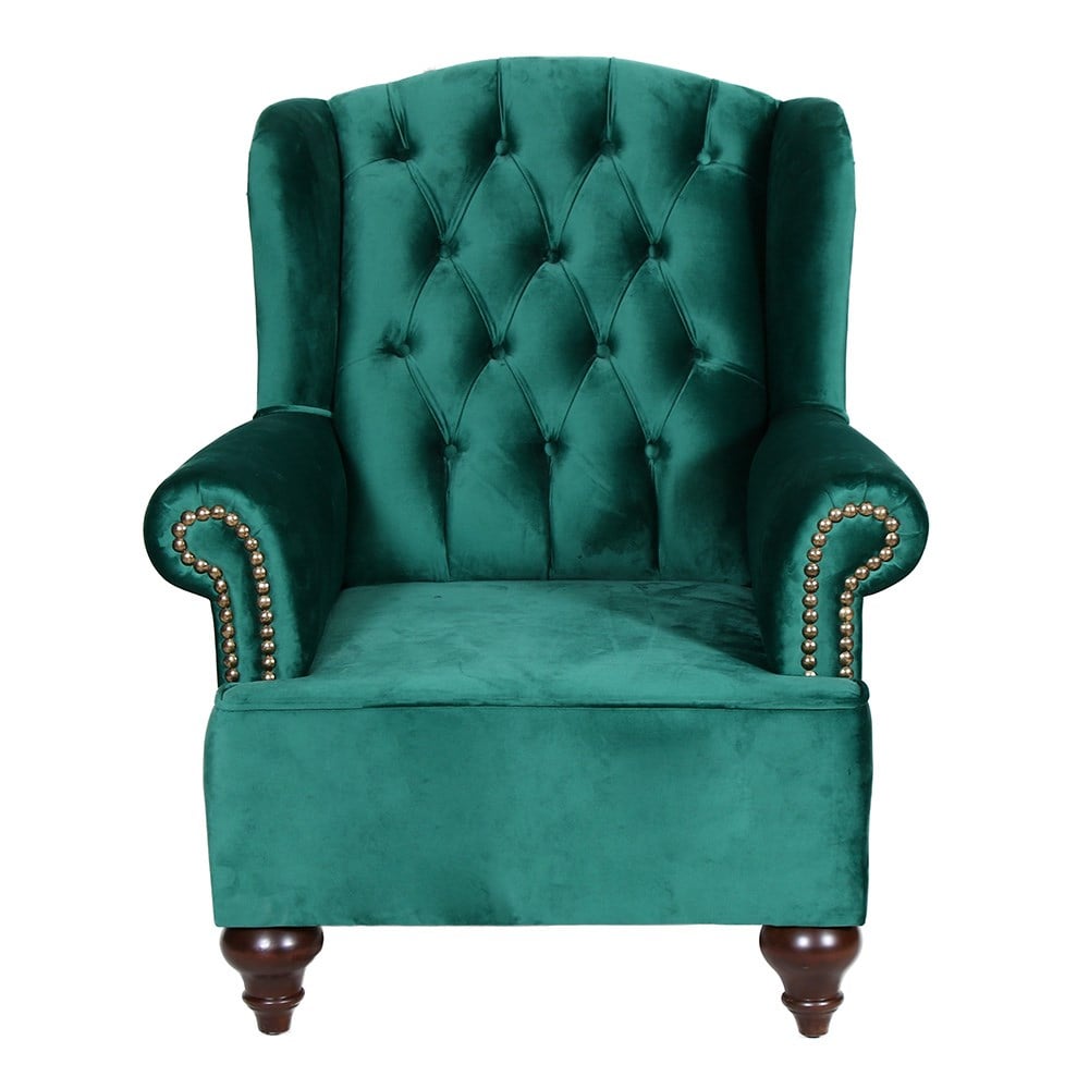 3A Mobilya Green Silk Berjer