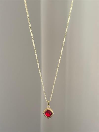 14K Xuping Bordo Aura Kolye