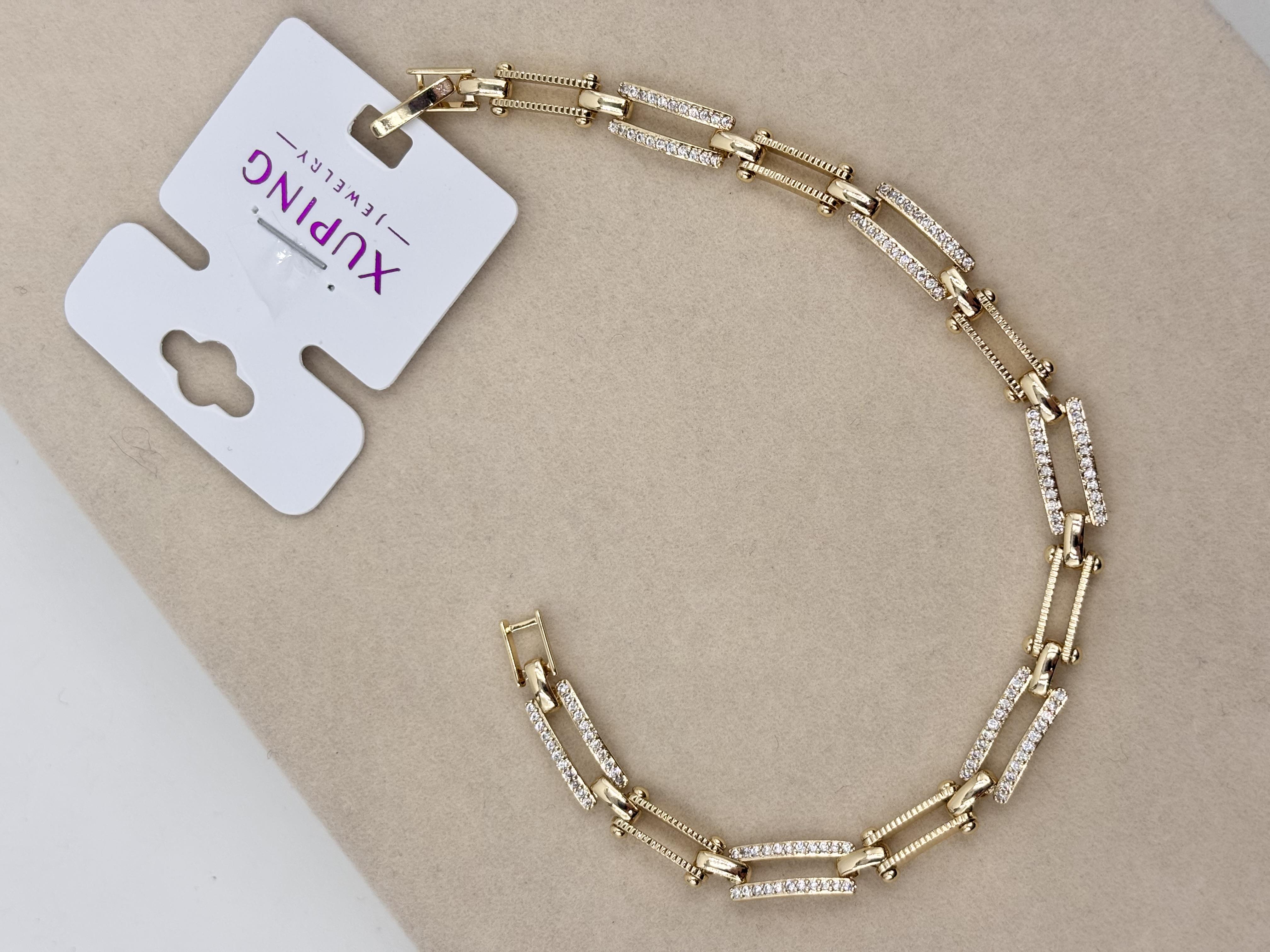14 K Xuping Ataç Model Zirkon Detay Bileklik (19cm)