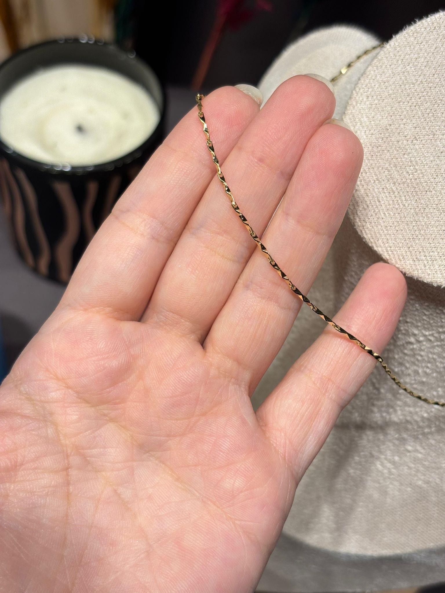 14K Altın Kaplama(Xuping) İnce Pul Zİncir 50 cm