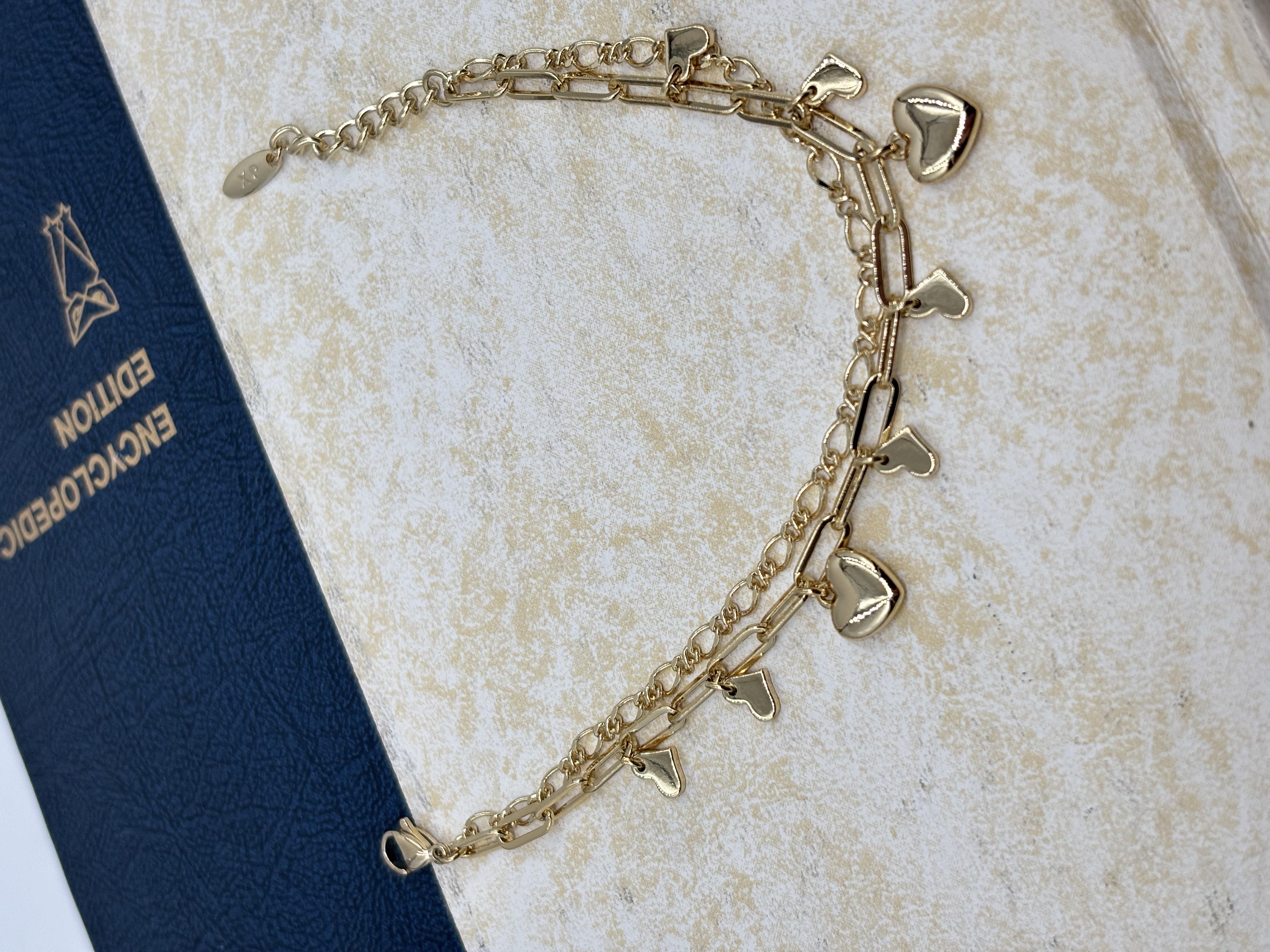 14K Xuping Love Charm Bileklik