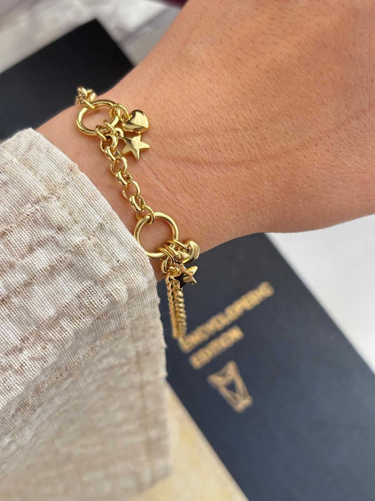 14K Xuping Yıldız Love Charm Bileklik