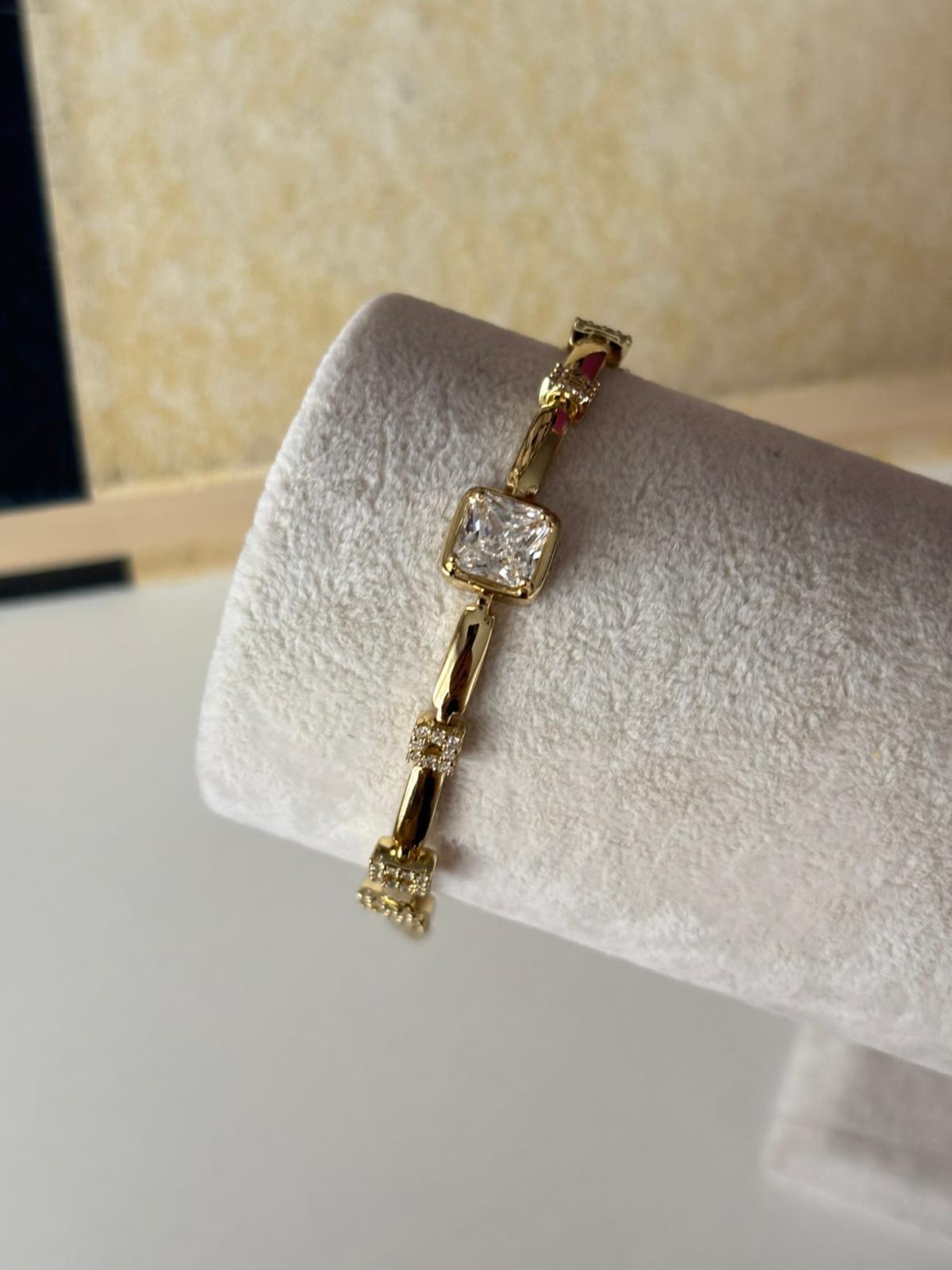14K Xuping(Altın Kaplama) Baget Plaka Bileklik