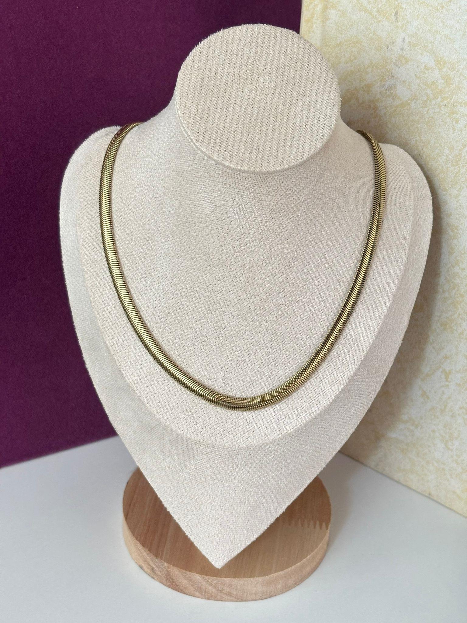 14K Xuping(Altın Kaplama) Yassı İtalyan Kolye