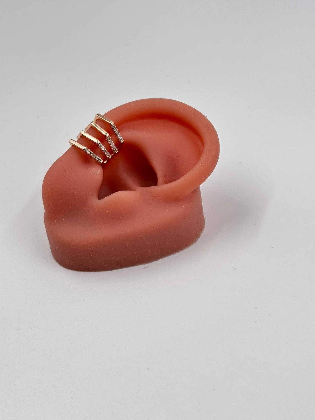 Dörtlü Zirkon Earcuff