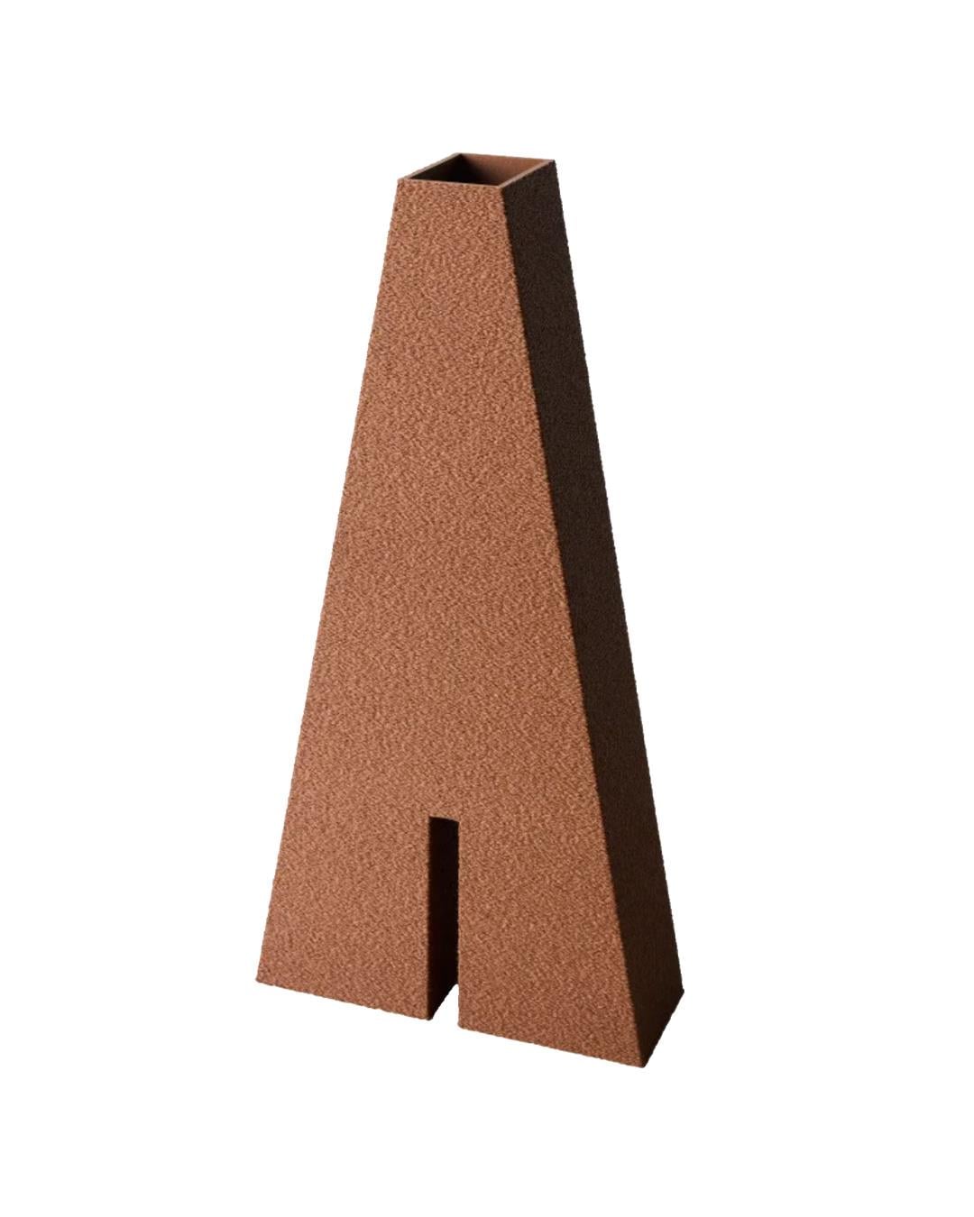 Das Pieces ''Obelisk No:2'' 3D Printed Kahverengi Vazo