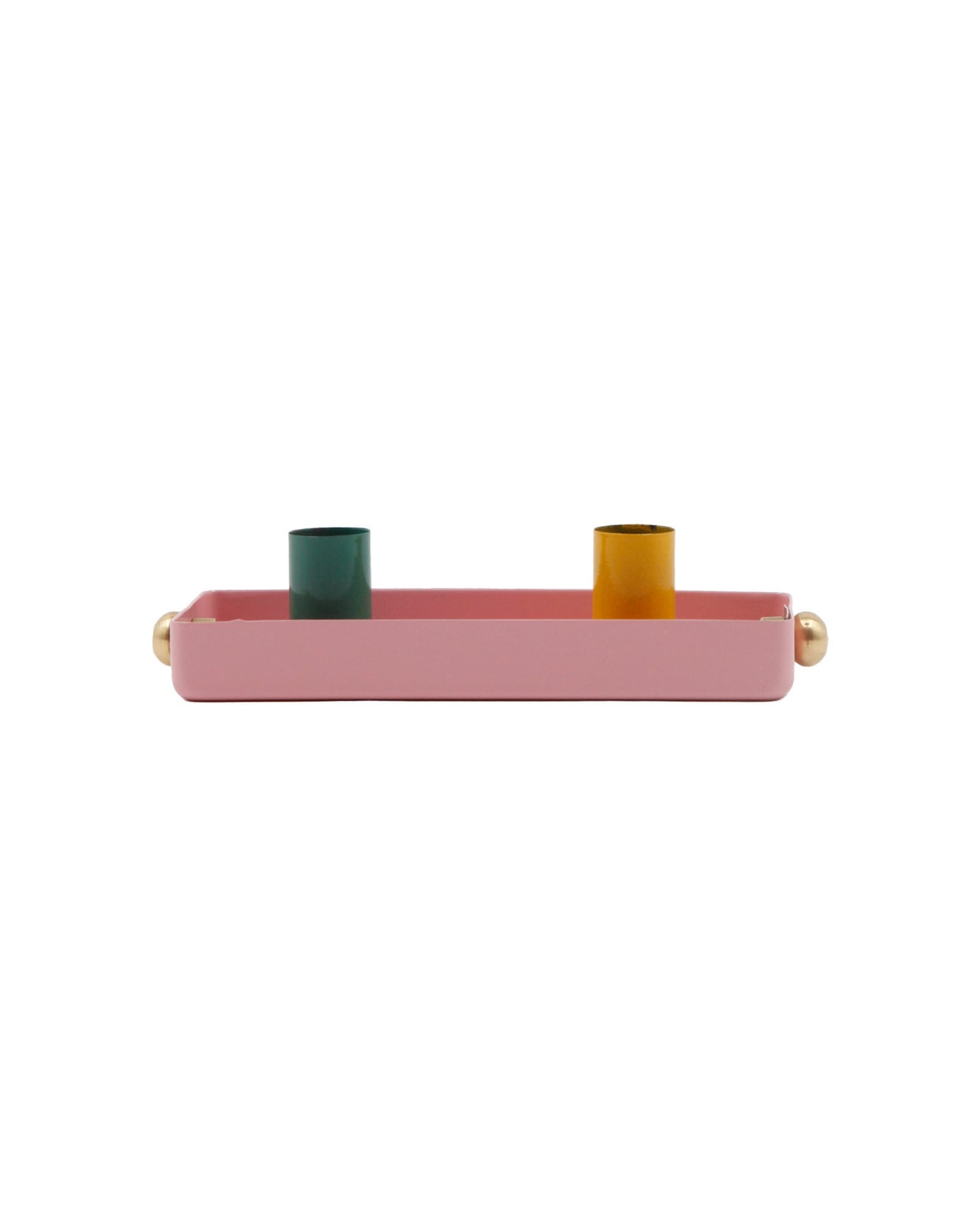 Dikdörtgen Pembe 2'li Mumluk- Parça Design