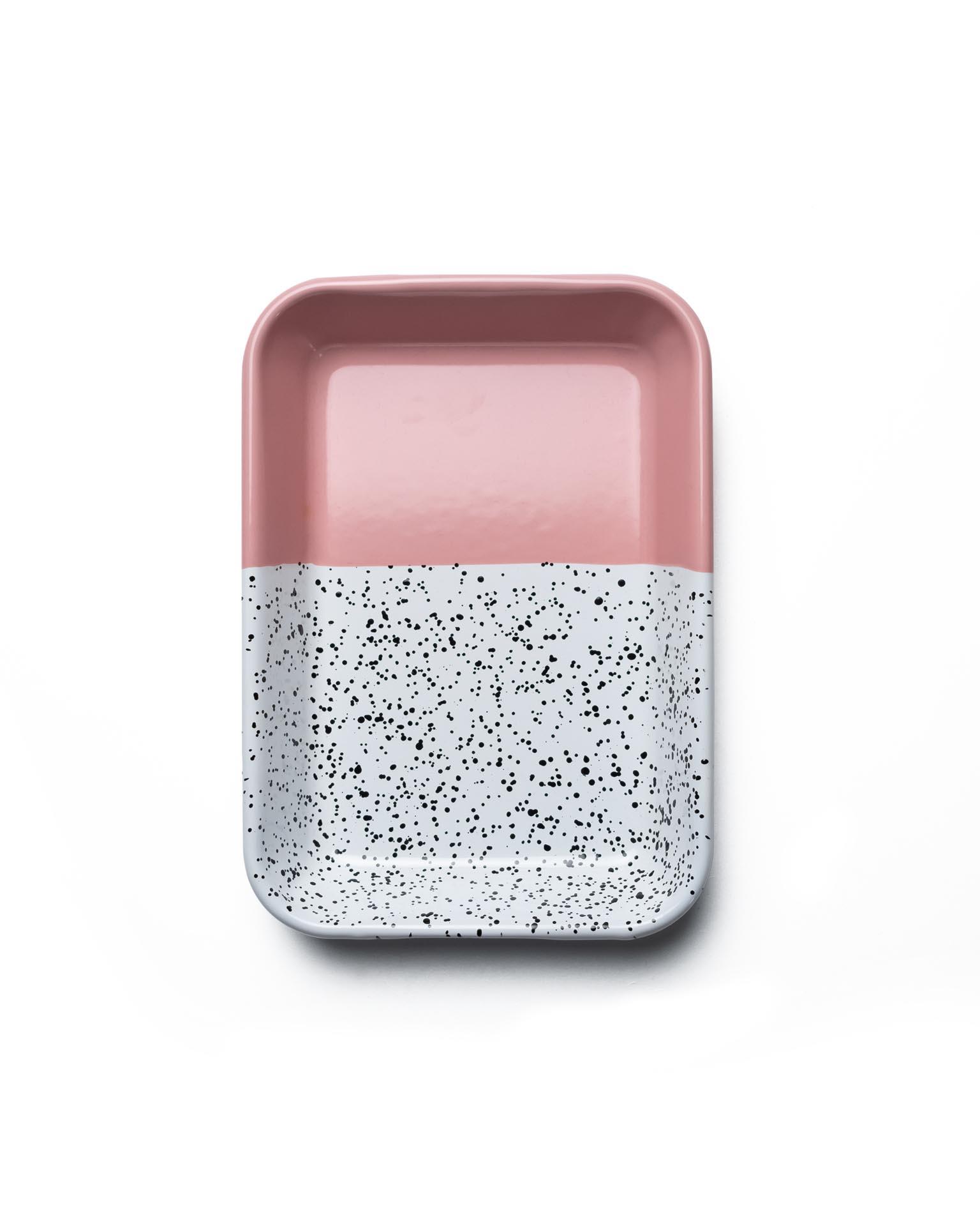 Kapka Mind-Pop Pembe Emaye Servis Tabağı