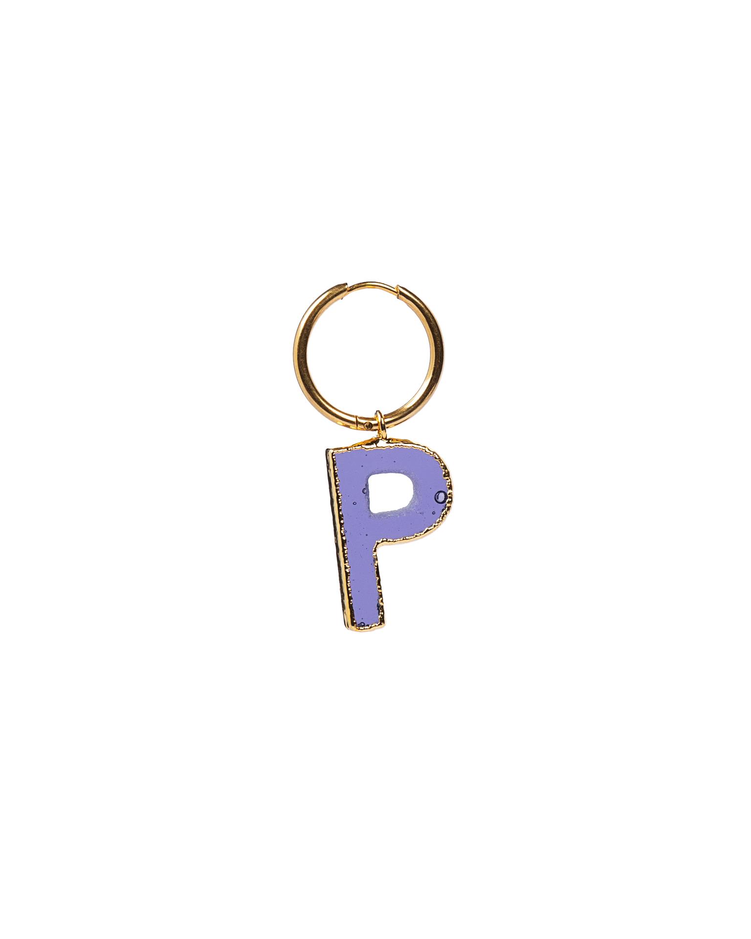 Nero Design Cam Harf Küpe - P / Mor