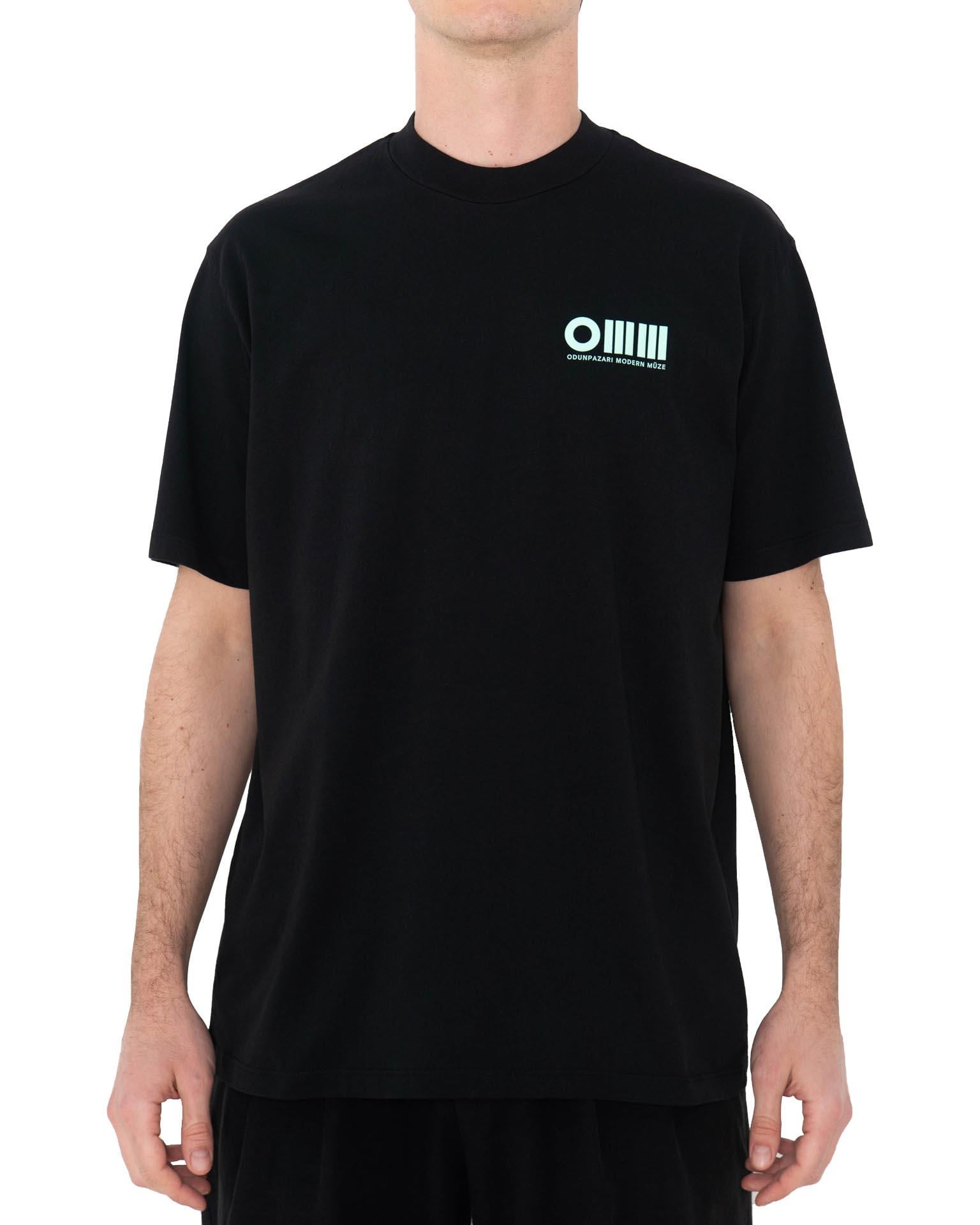 OMM Baskılı Erkek Siyah Tişört
