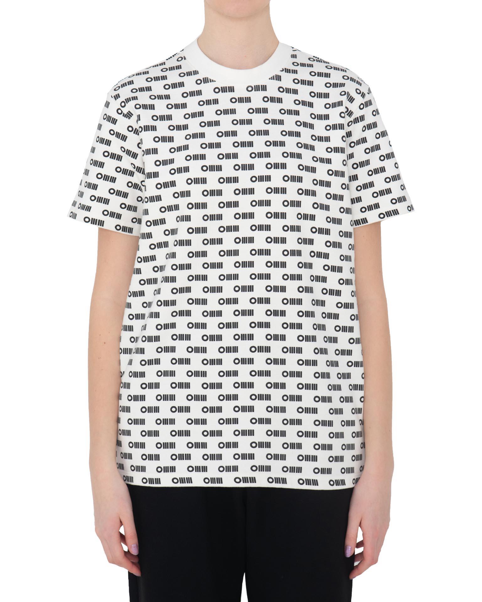 OMM Baskılı Unisex Beyaz Tişört