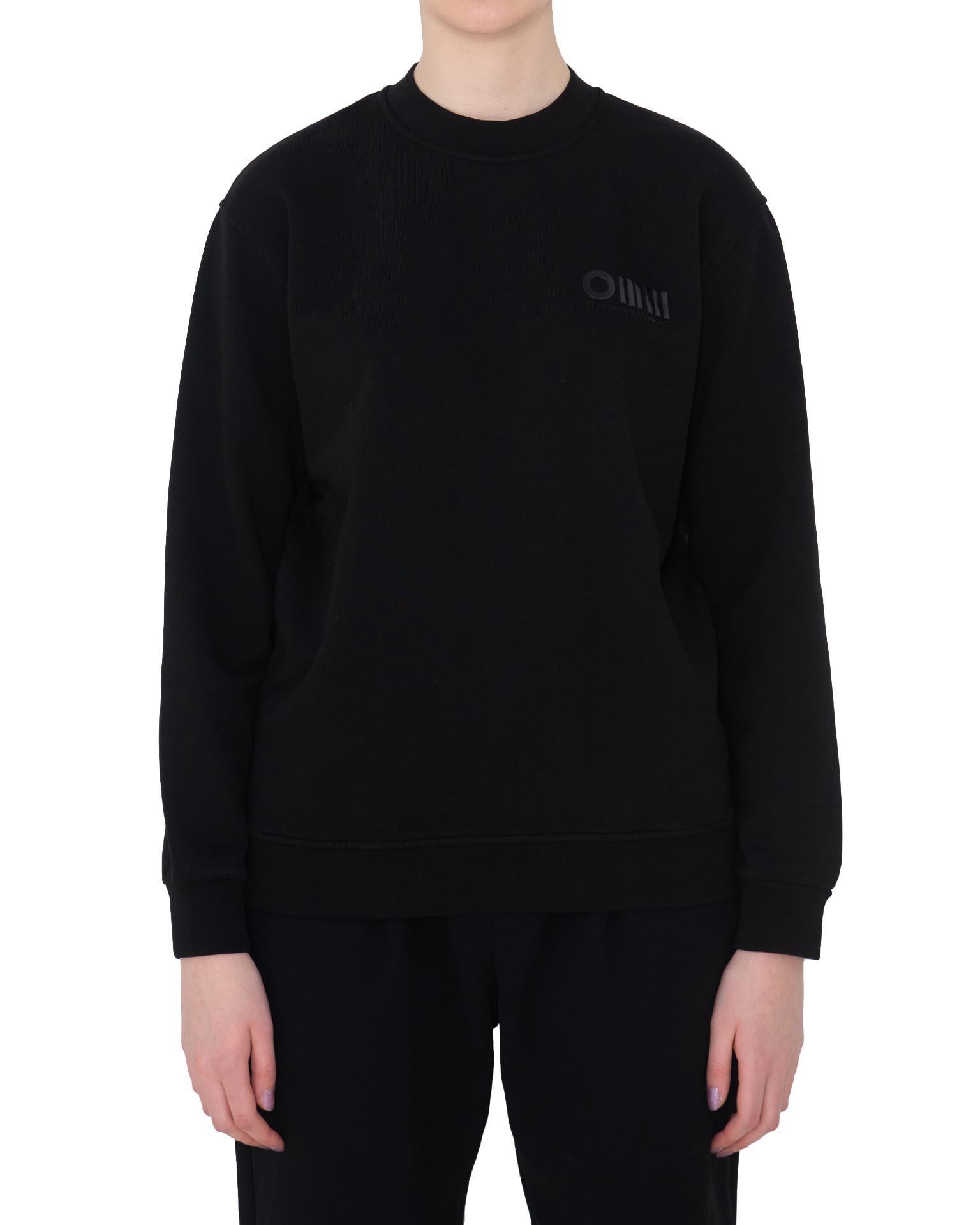 OMM Baskılı Unisex Siyah Sweatshirt