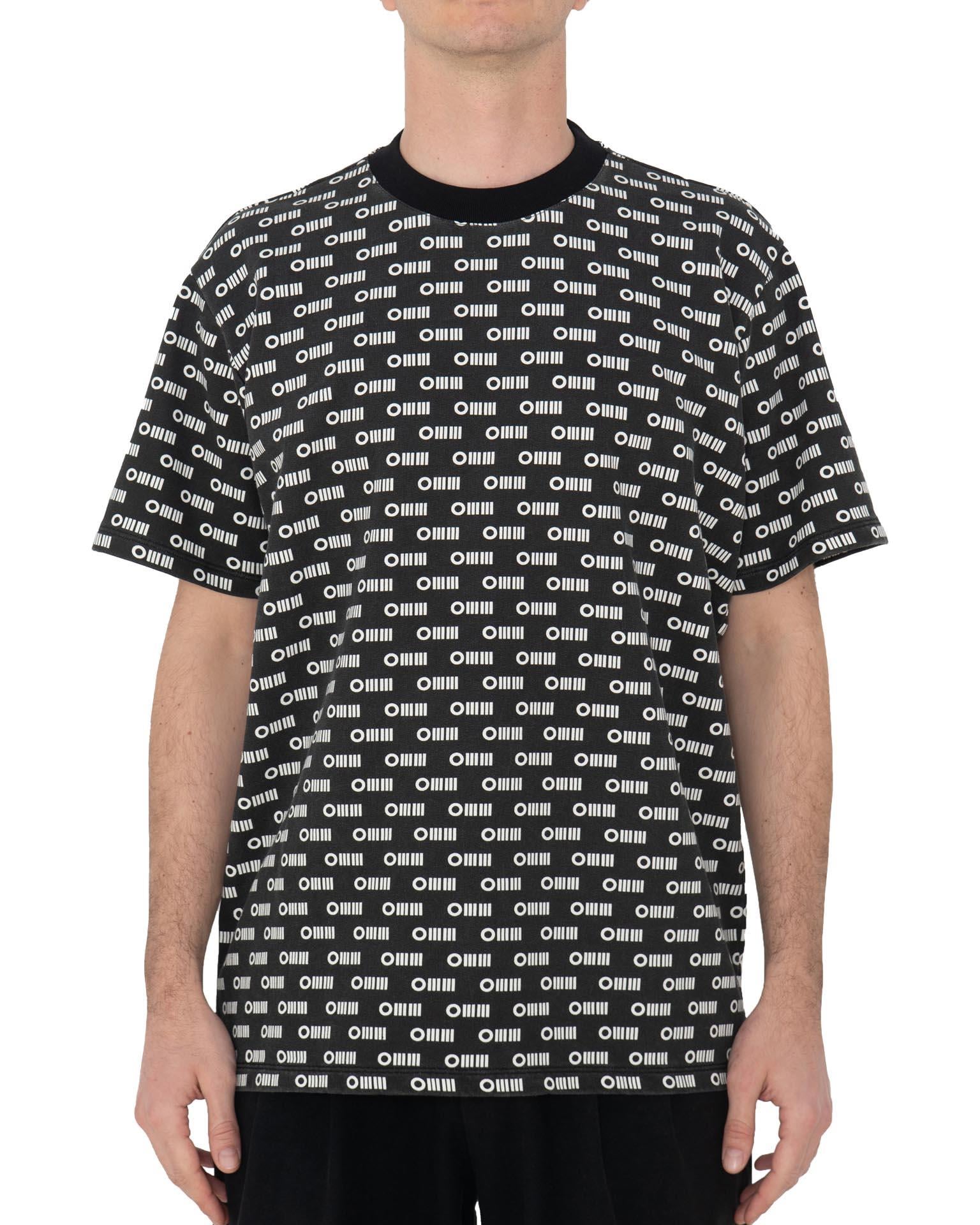 OMM Baskılı Unisex Siyah Tişört