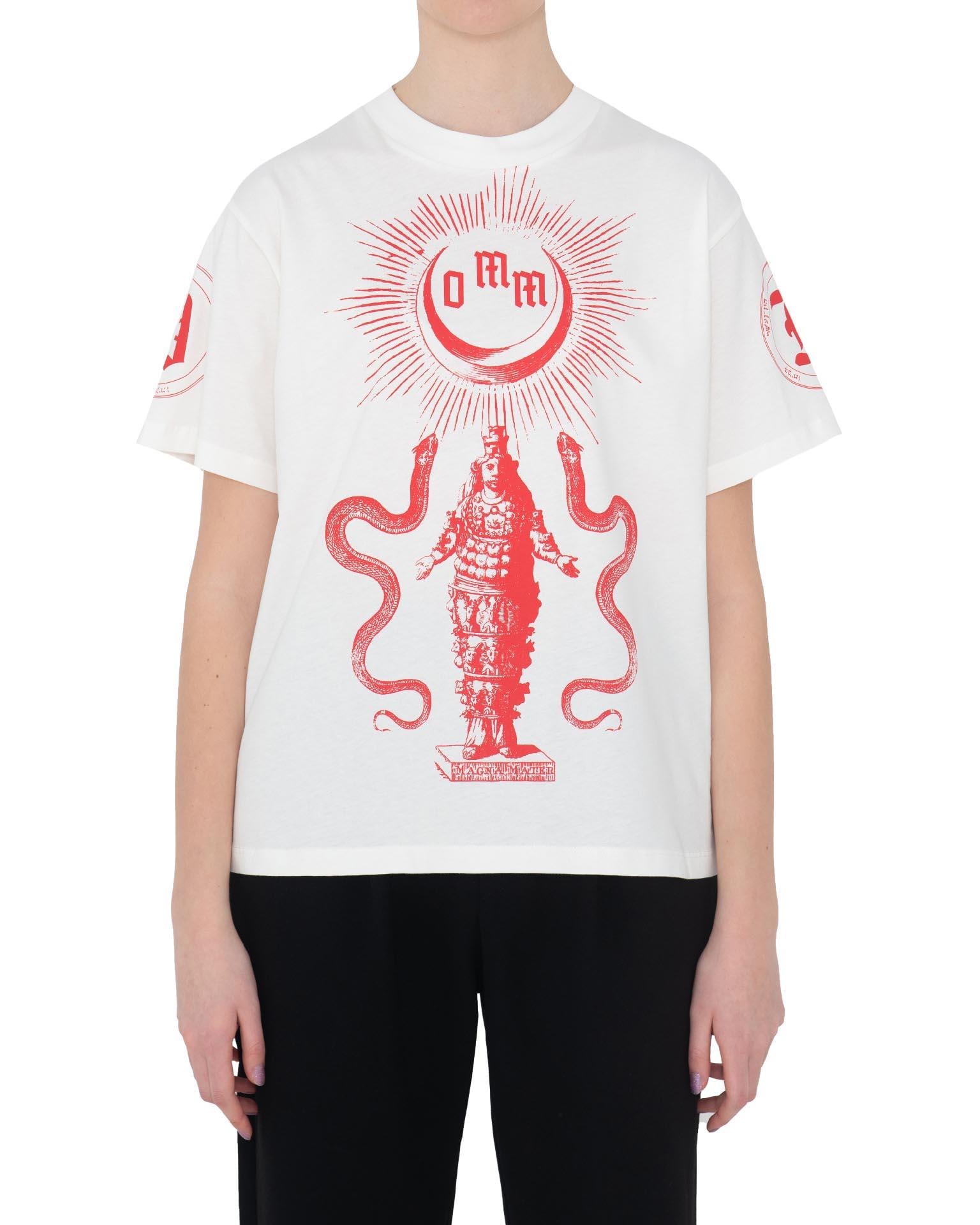 OMM Unisex Beyaz Tişört