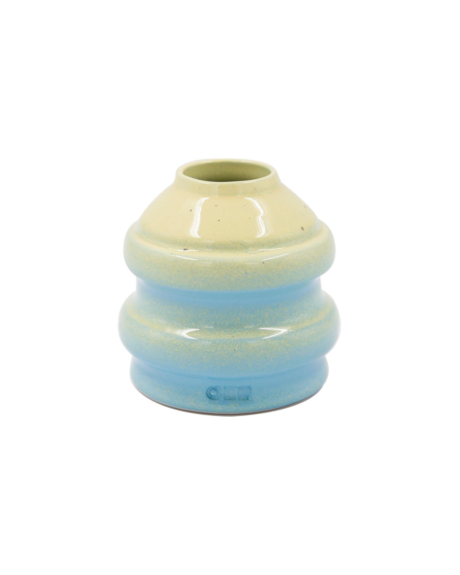 OMM x MU Ceramic Mavi Sarı Vazo No:2