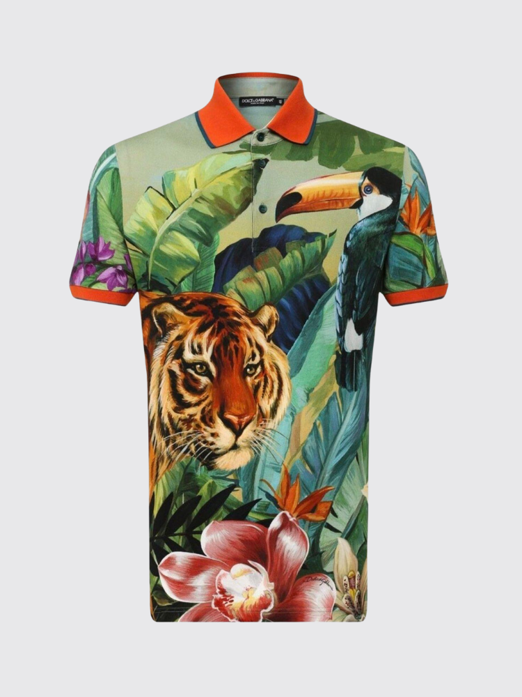 Animal Print Polo Shirt
