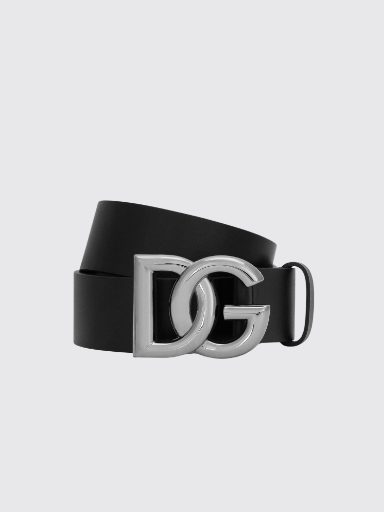Dg Logo Calf Leather Belt