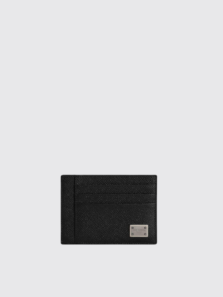 Dolce & Gabbana Dauphine-Print Calfskin Card Holder