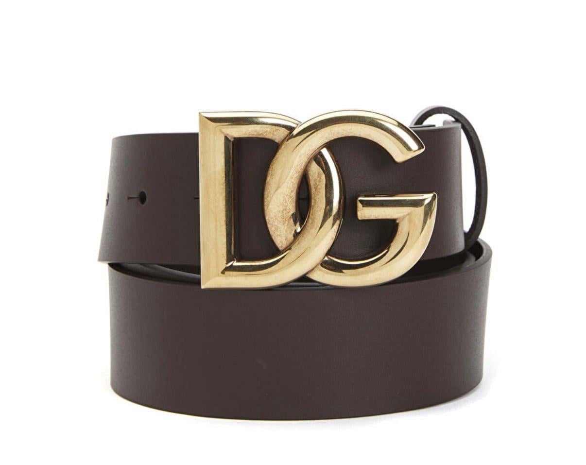 Dolce & Gabbana Kahverengi Gold Tokalı Kemer