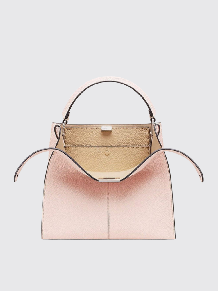 FENDI Pink Peekaboo X-lite Romano Selleria Tote Bag