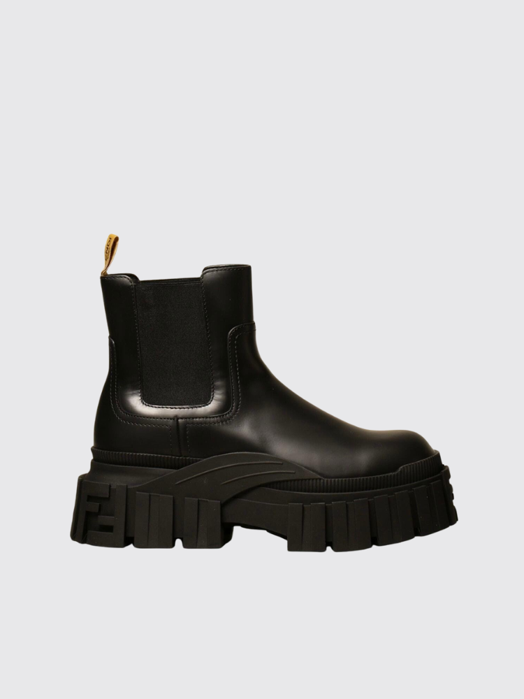 Leather Ankle Boot With Maxi Sole