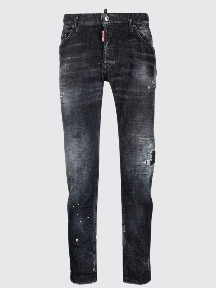 Mid-rise Distressed Straight Leg Jeans S74LB1039