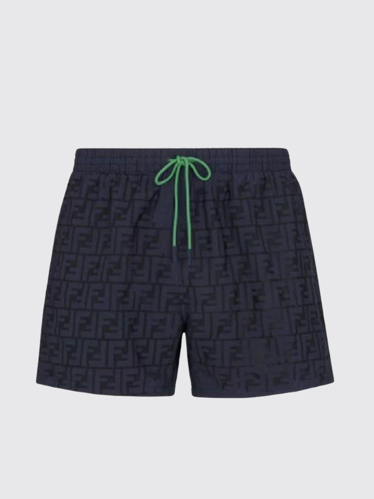 Monogram pattern drawstrint sweam short