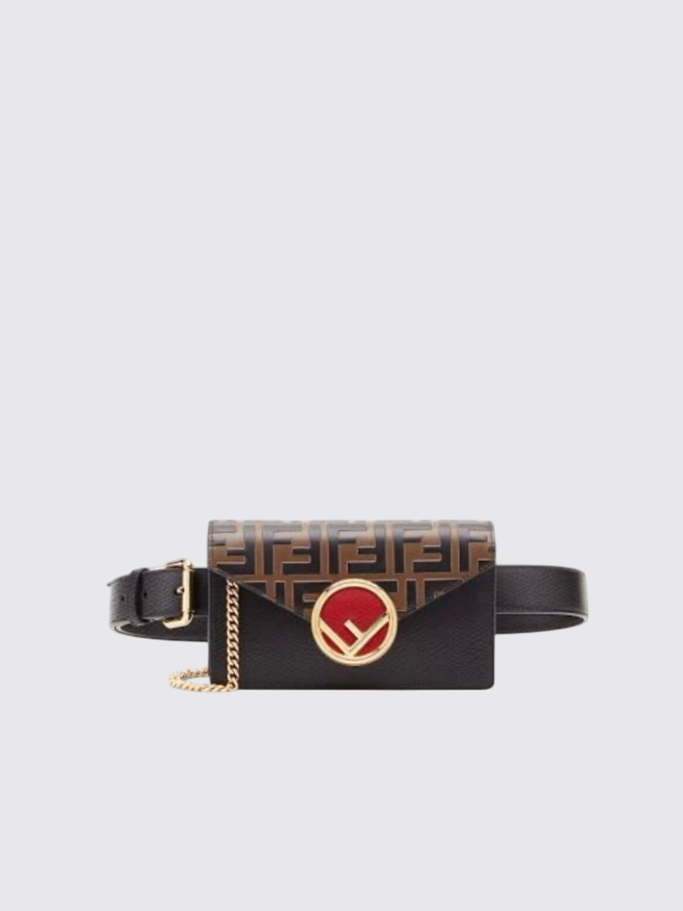 Multicolour leather belt bag