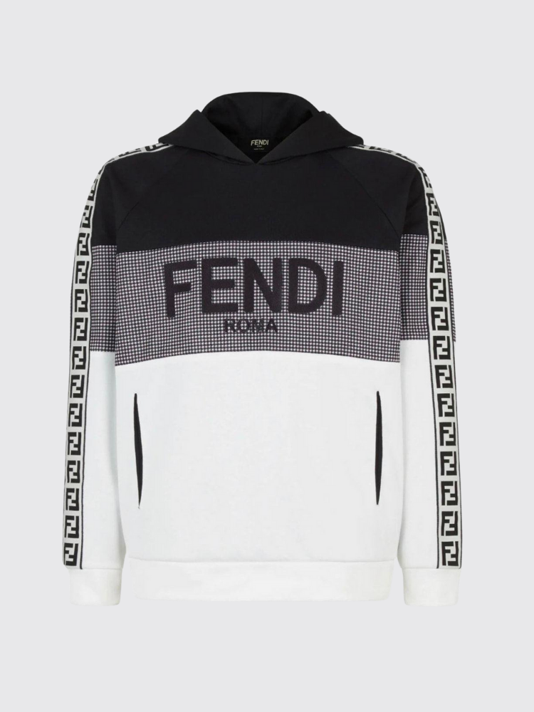 Panelled Logo-embossed Hoodie