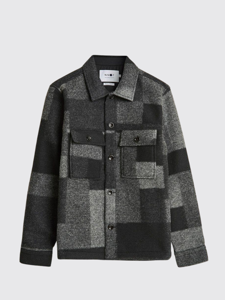 Reggello Outlet - NN.07 - Wilas Checked Flight Jacket Black