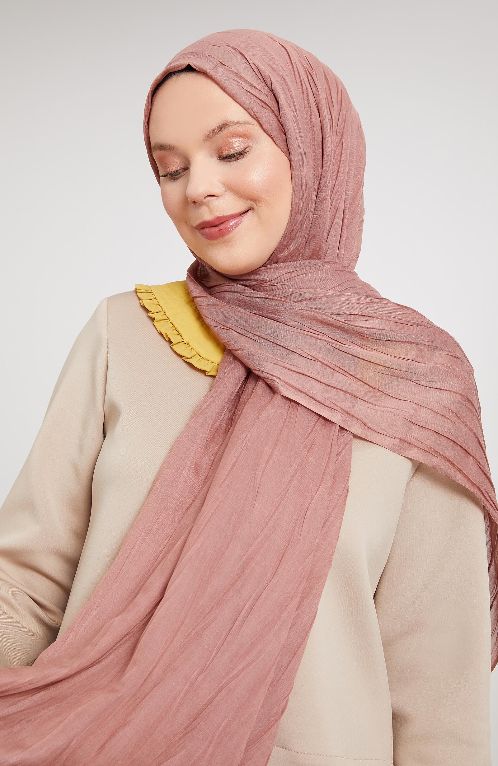 Fivescarf A.Taba Pliseli Pamuklu Şal