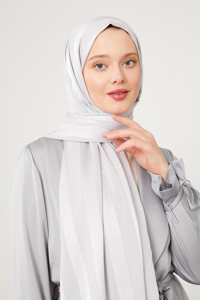 Fivescarf A.Gri Sim Şeritli Tokyo Şal