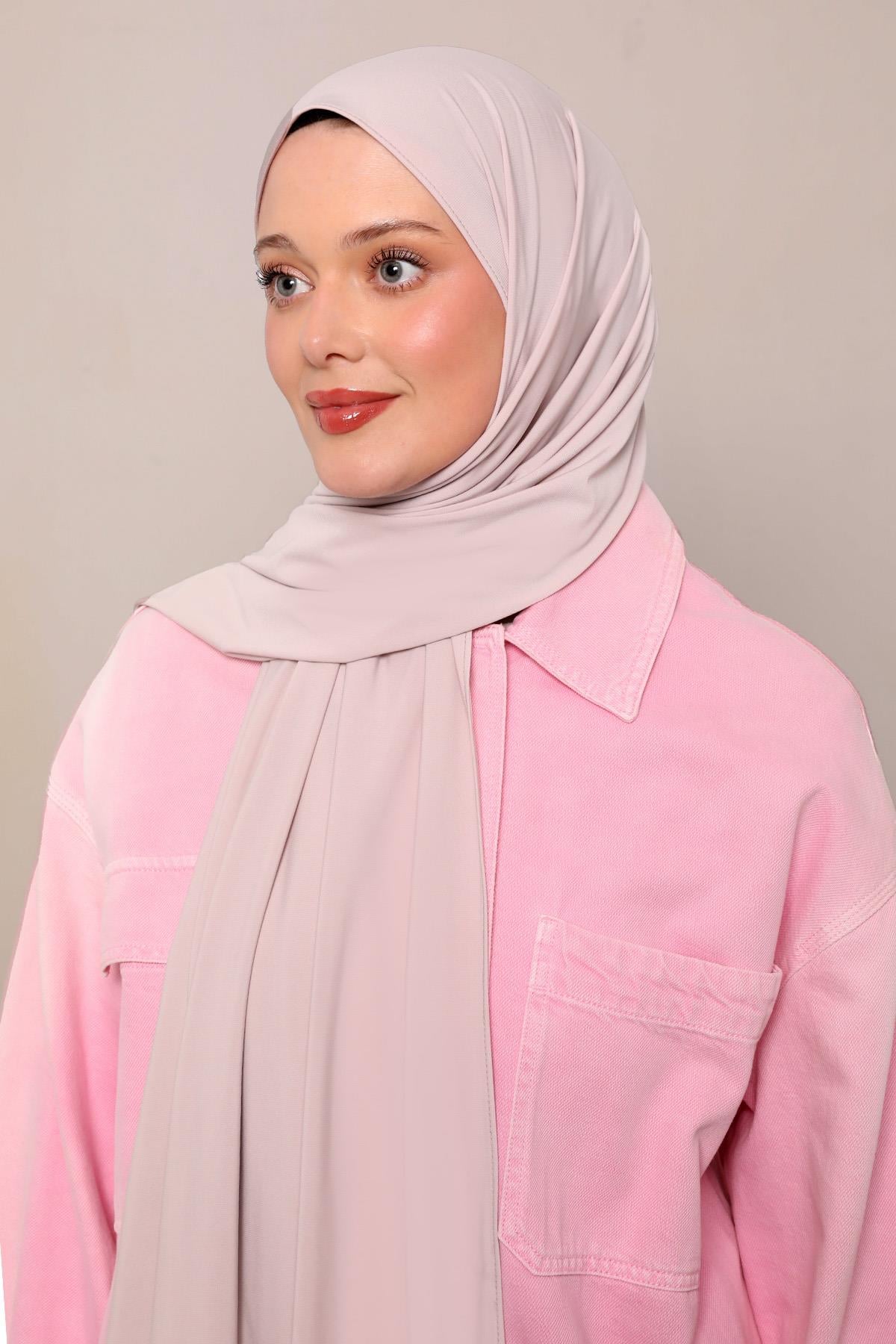 Fivescarf A.Pudra Düz Premium Jersey Şal